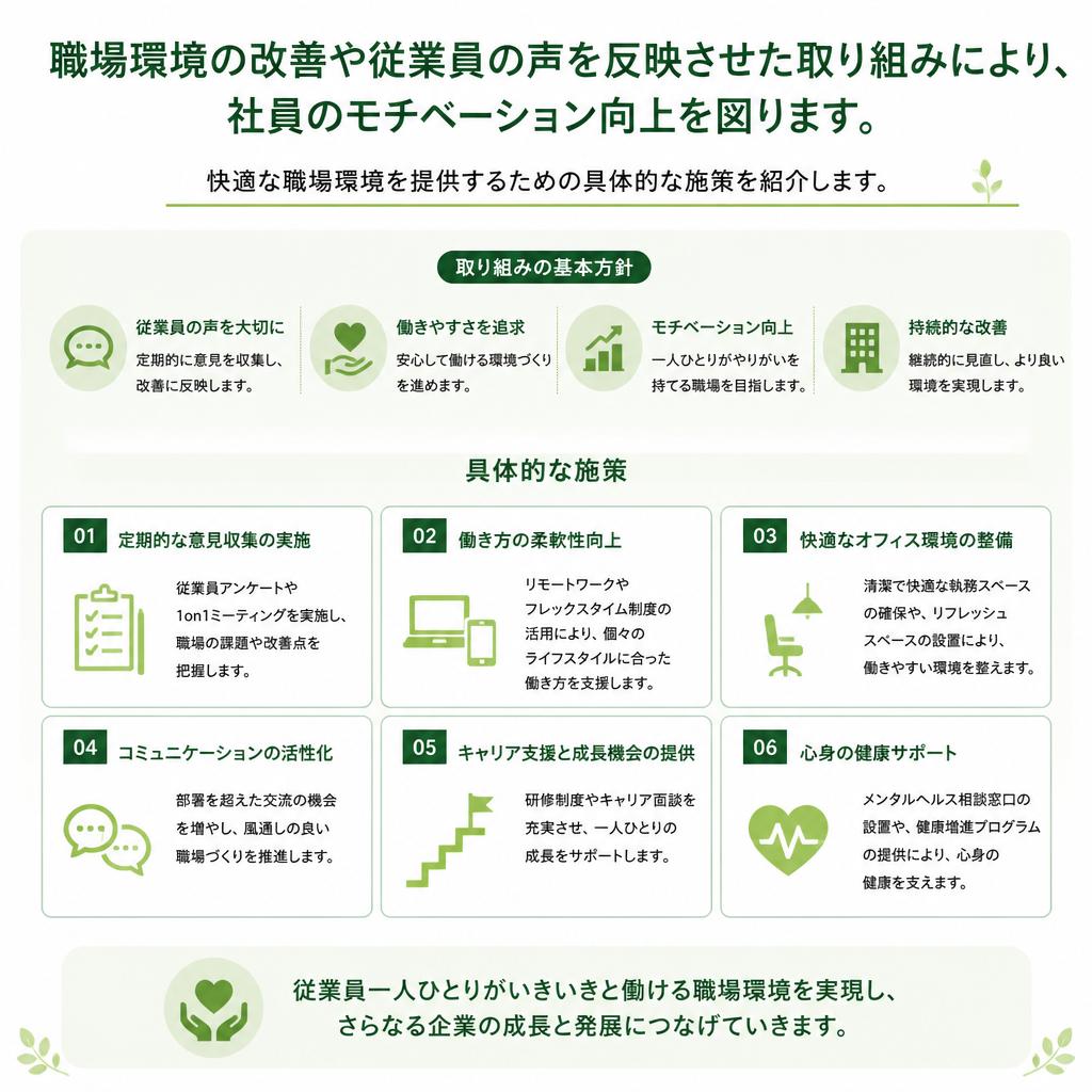 職場満足度を高める取り組み