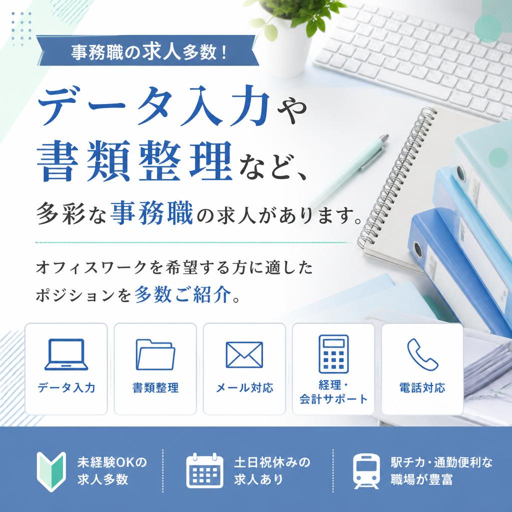 事務職も豊富にご用意!
