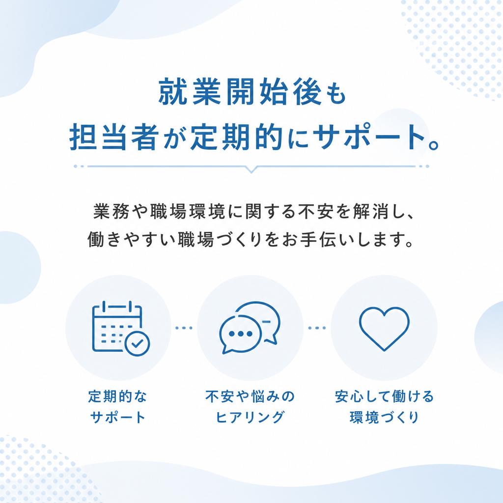 手厚いサポート体制で安心